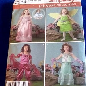 Simplicity 2384 Princess Costumes Sz 3-8